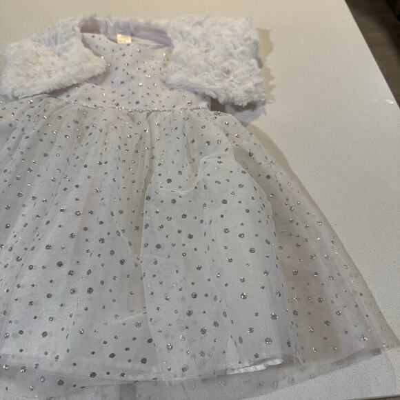George Toddler Girl 2T White Cardigan and Formal Dress New W/o Tags - Picture 2 of 5